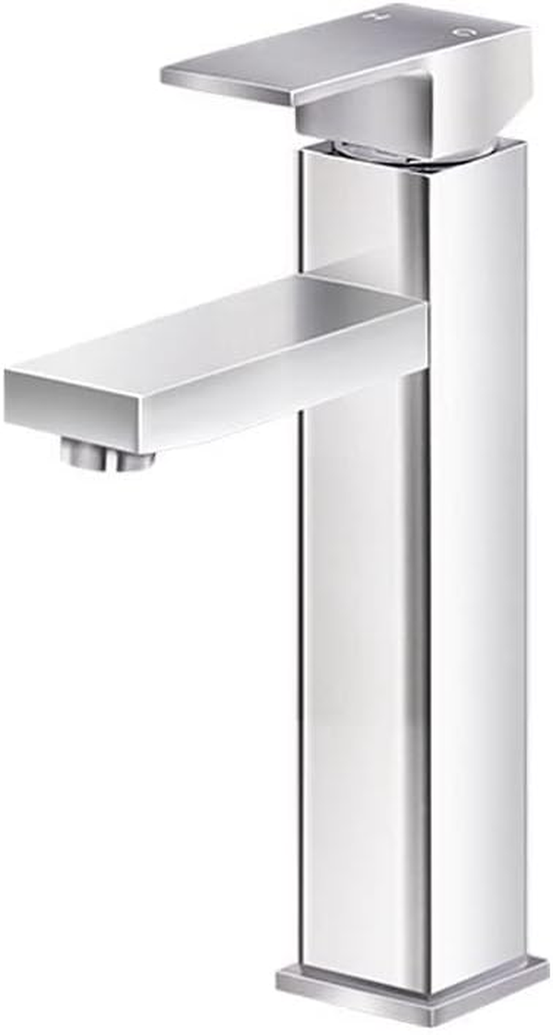 Cefito Basin Mixer Tap, 6L/Min Bathroom Taps Filter Swivel Brass Faucet Kitchen Sink Water Faucets Spray Head Bath Fixtures Home Laundry Vanity Improvement, Hot and Cold Switch Silver image number 1