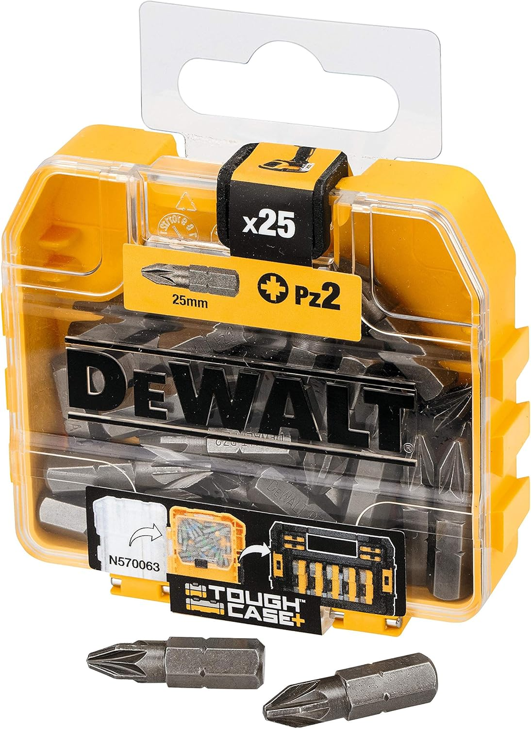 DEWALT Screwdriver PZ2 25 Piece Bit Set in Tic Tac Box, DT71521-QZ