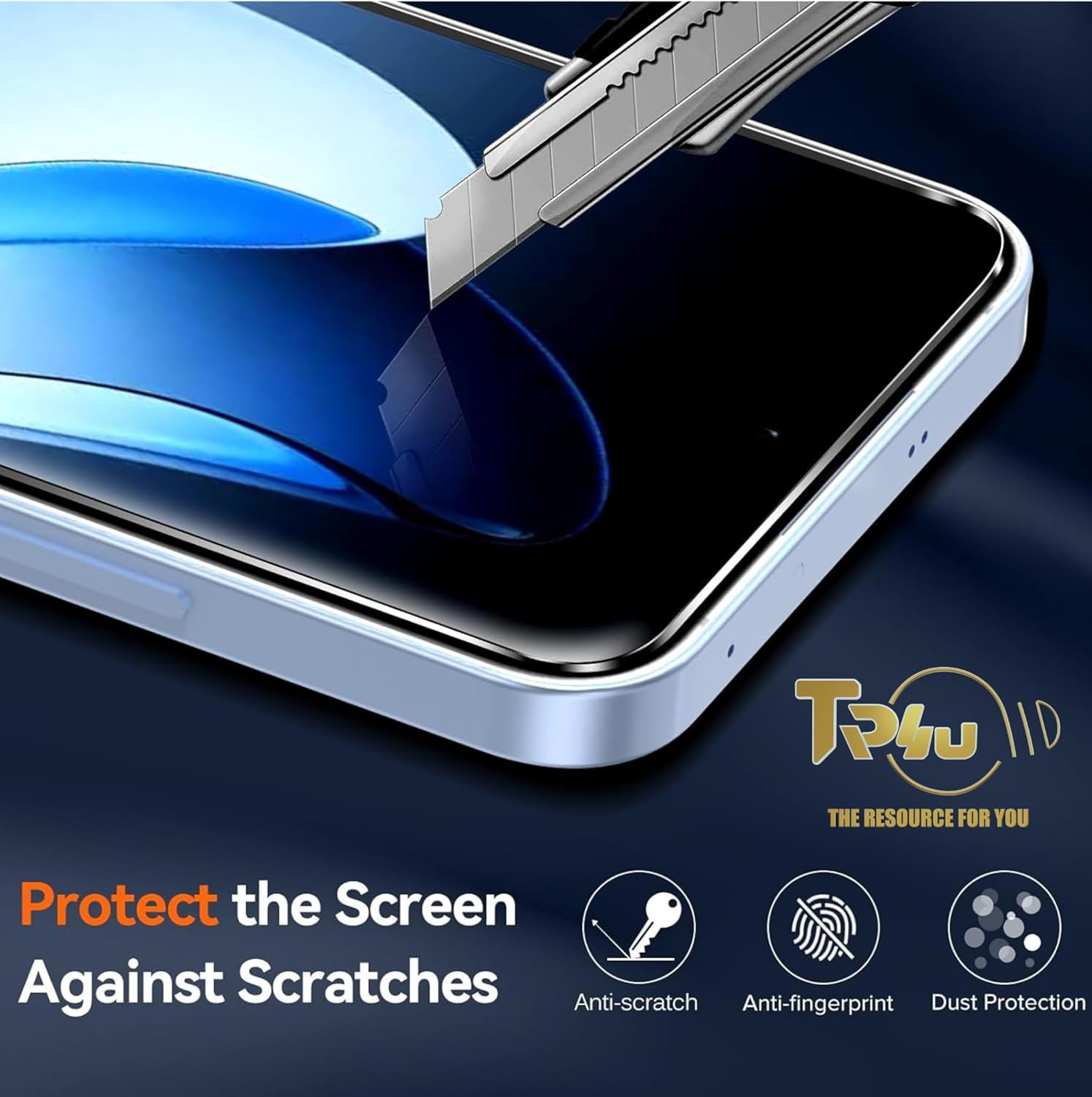 TR4U the Resource for You 3 in 1 Clear Case with 2-Pack Screen Protector for Oppo Reno 13, [Anti-Yellowing][Shockpoof][Military Grade Protection][Non-Slip Slim Fit] Clear Case for Oppo 13 (2025) image number 4