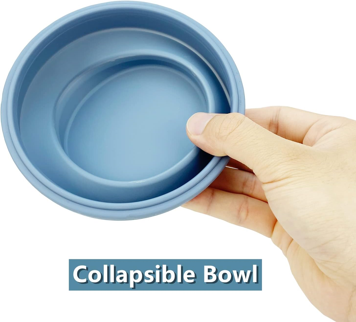 Lunbengo 3Piece Collapsible Bowl with Lids, Microwave Silicone Meal Prep Lunch Containers, Ideal Food Bowls for Snacks, Fruits, Oatmeal, Camping Travel, Round, Blue - Green image number 7