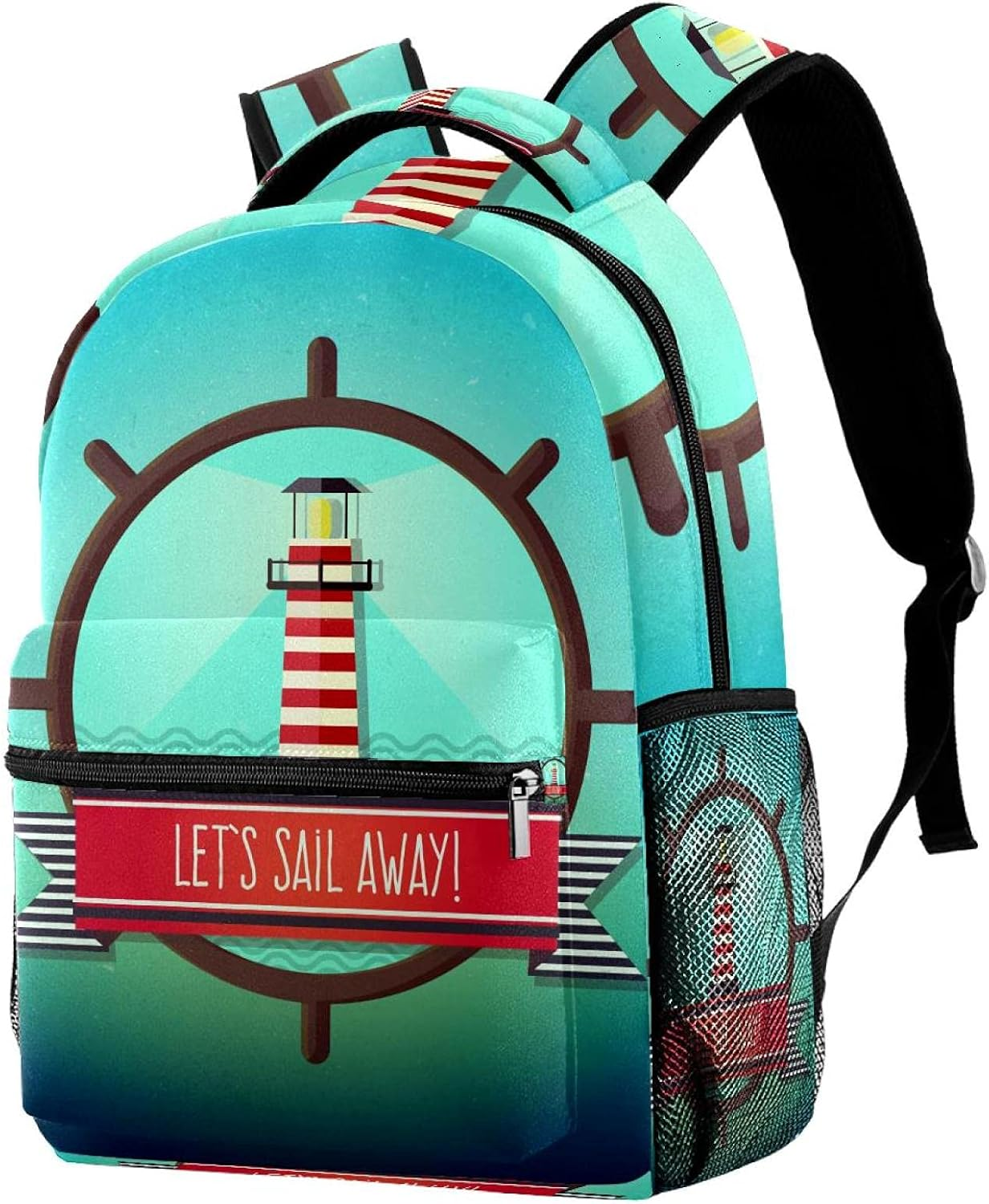Retro Lighthouse Backpack Students Shoulder Bags Travel Bag College School Tote Backpacks image number 3
