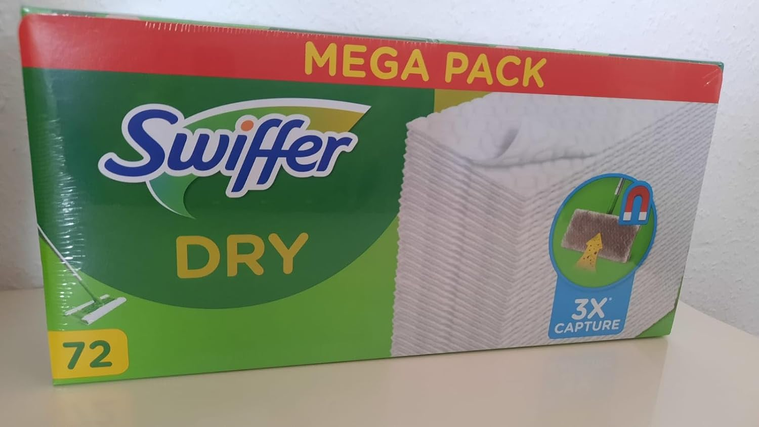 Swiffer Dust Catcher Refill Dry Wipes 72 Units Traps and Holds 3 Times More Dust, Dirt and Hair than a Traditional Broom