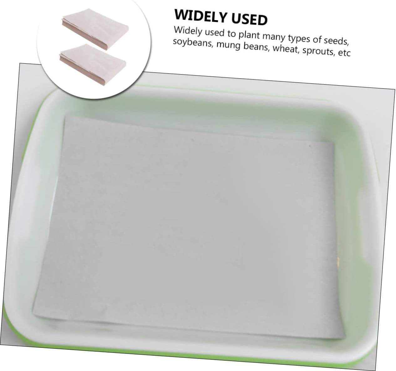 PHENOFICE Germinating Nursery Paper Vegetable Cultivation Paper for Seedling Tray Gardening 21Cm&times;53Cm 100 Sheets Soilless Plant Growing Greenhouse Sprout Supplies