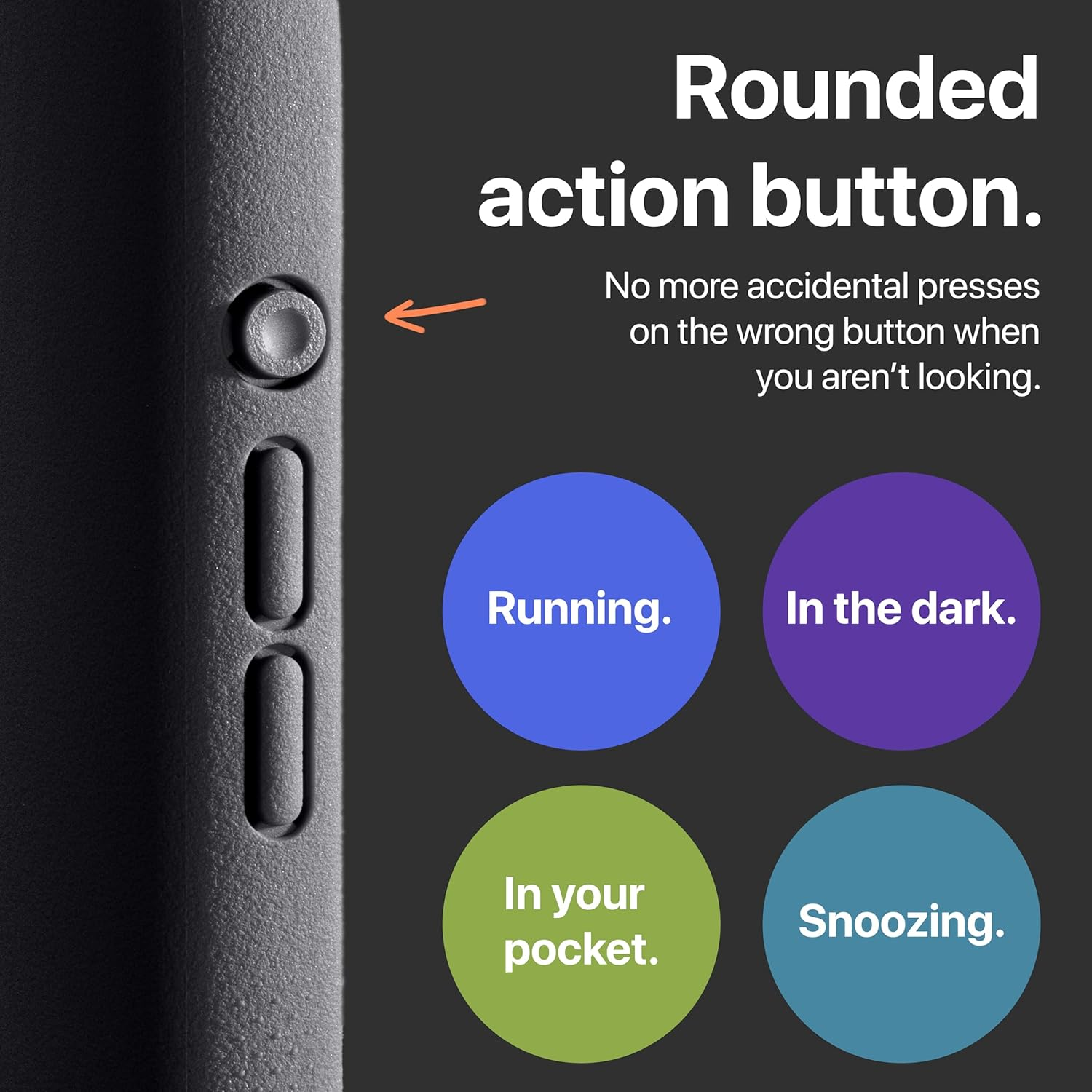 Tineeowl for Iphone 15 Pro Max Magnetic Case, Case Compatible with Magsafe, Minimalist, Slim/Thin and Grippy with Microfiber Lining, Rounded Action Button (Almost Black), 15Promaxalmostblack image number 1