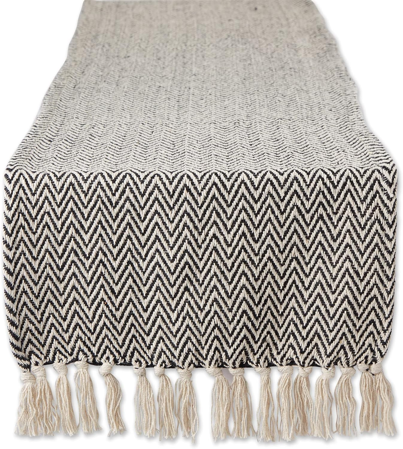DII Woven Basic Tabletop Collection, Chevron Table Runner, 15X108, Stone