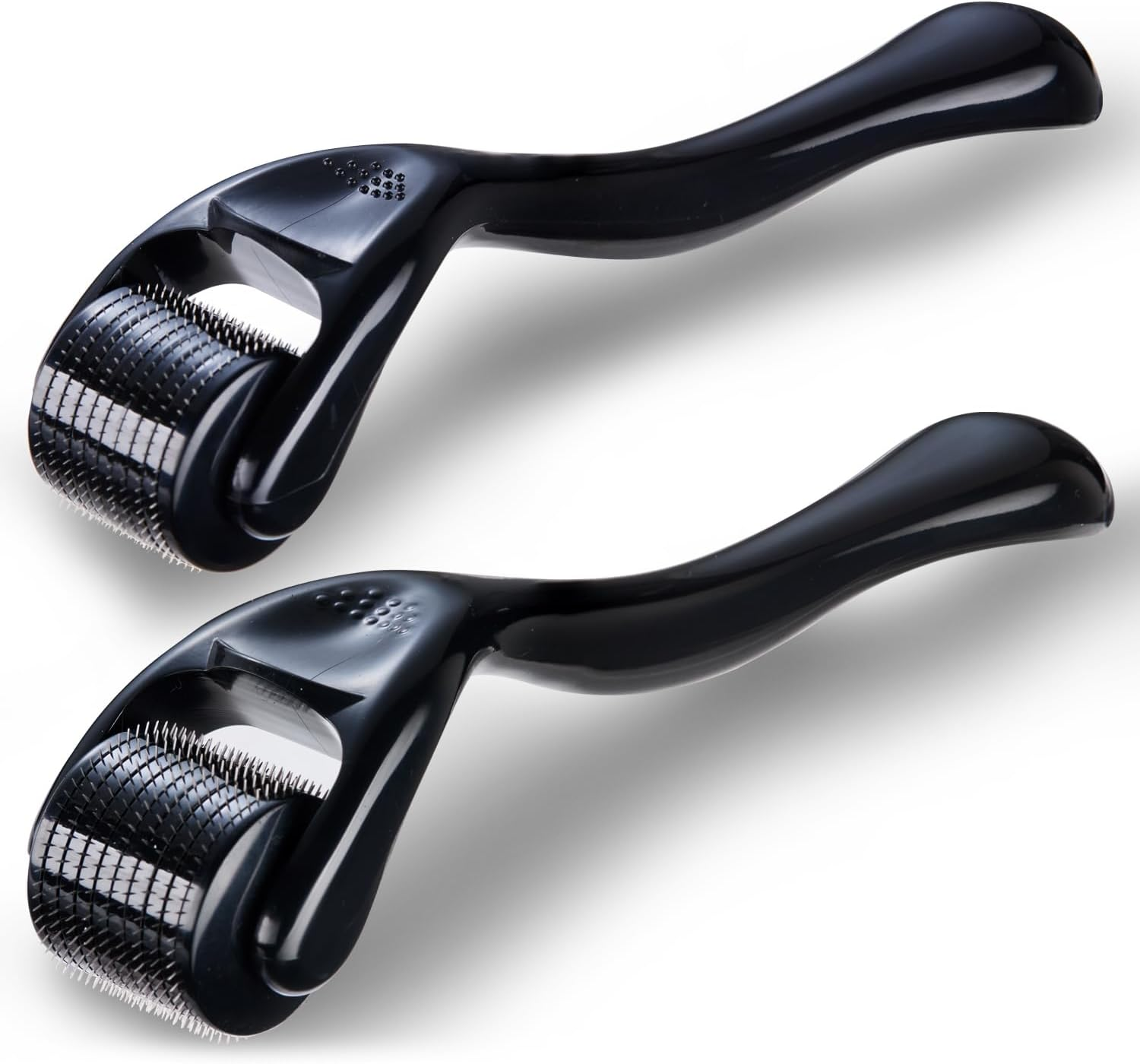 2PCS 1Mm&1.5Mm Derma-Roller for Hair Face Skin,Microneedling Roller Beard Growth Kit Derma-Roller with 540 Needles for Men Women