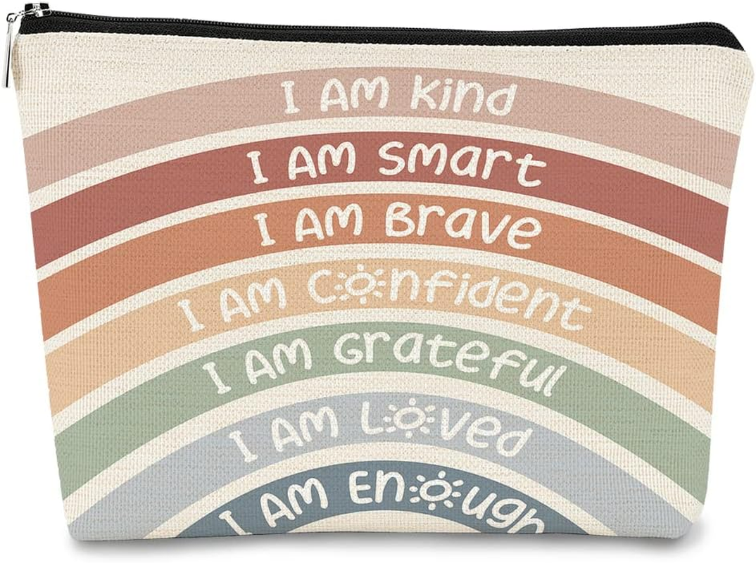 BARPERY Teacher Gifts Makeup Bag, Must Haves Boho Sunshine Teacher Survival Kit Bag Cosmetic Bag,Birthday Gifts for Kindergarten Teacher, Teacher Graduation Gifts, Teacher B - Beige image number 7