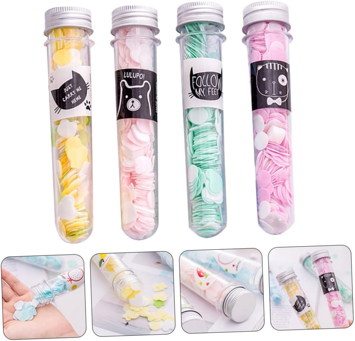 BESPORTBLE 4Pcs Portable Scented Foaming Soap Slices Travel-Friendly Soap Petals Disposable Hand Washing for Outdoor Use