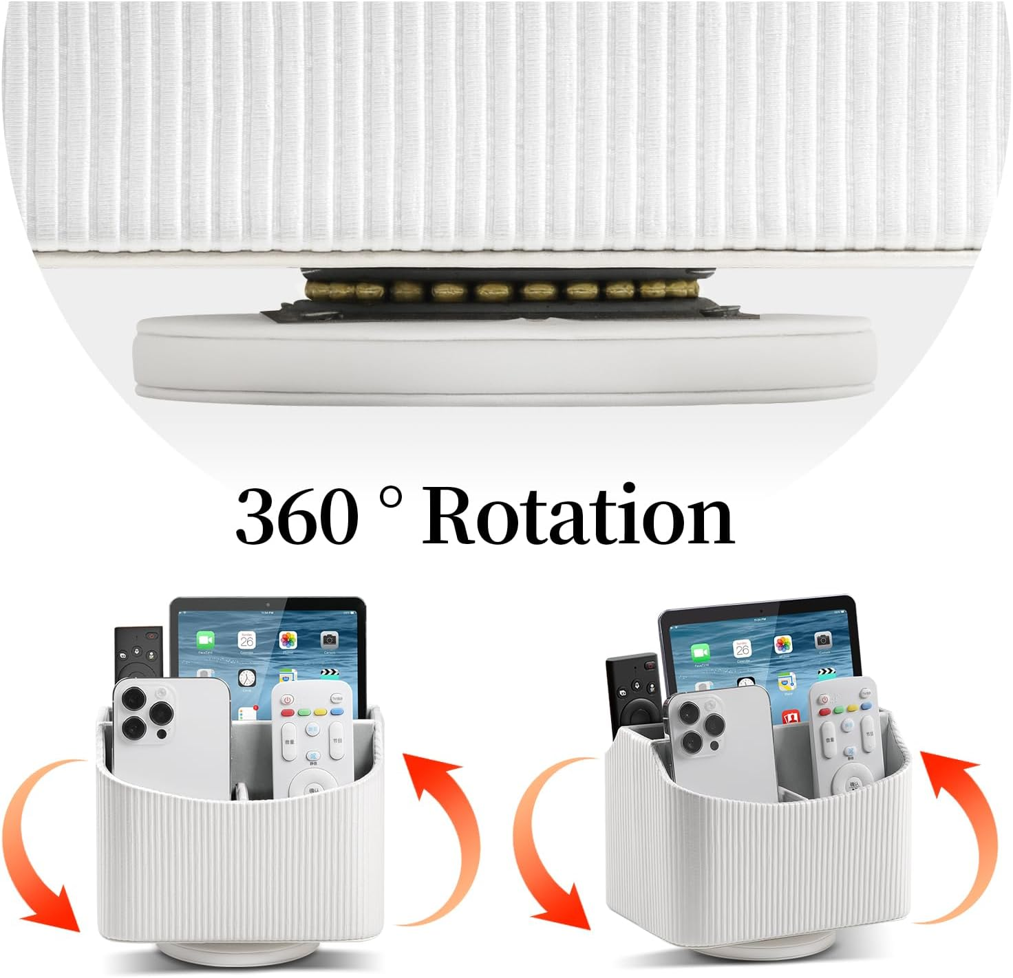 Remote Control Holder (Cream-White) - Beige image number 6