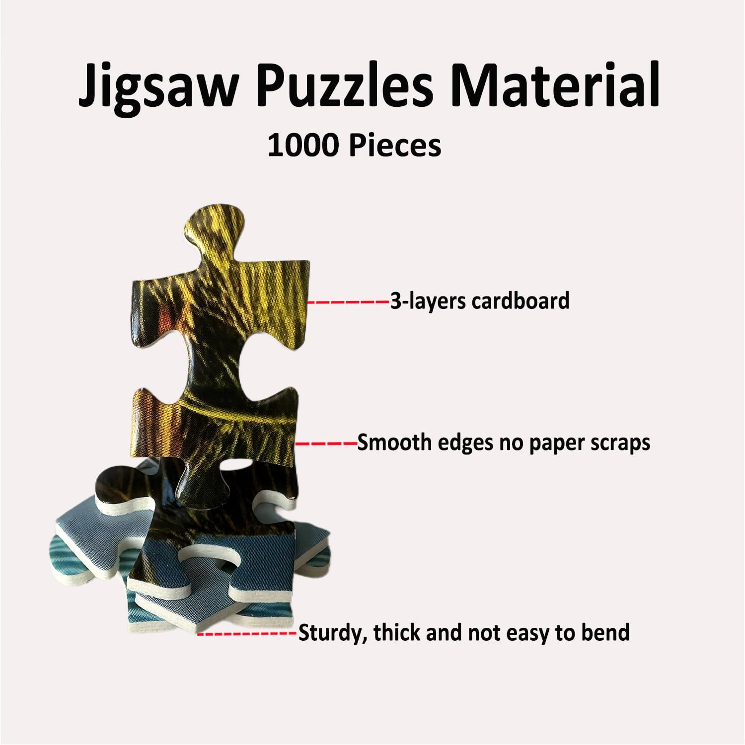 Jigsaw Puzzles for Adults 1000 Pieces Impossible Hard Difficult Challenging Puzzles for Adults 1000Pc Puzzle Summer Beach Breeze Jigsaw Puzzle 1000 Pieces 28 X 20 Inch image number 3