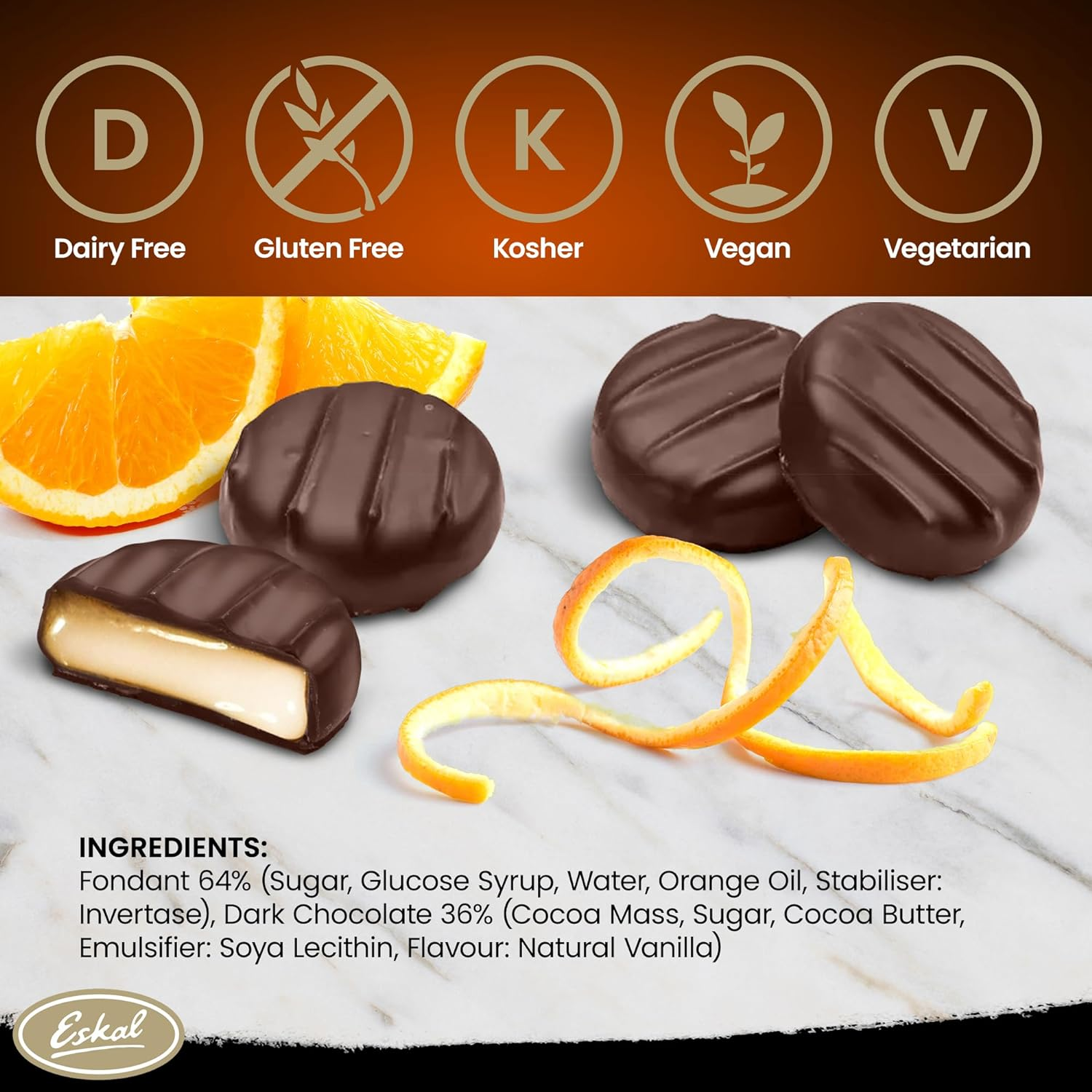 Eskal Orange Cremes Gift Box 150 G image number 5