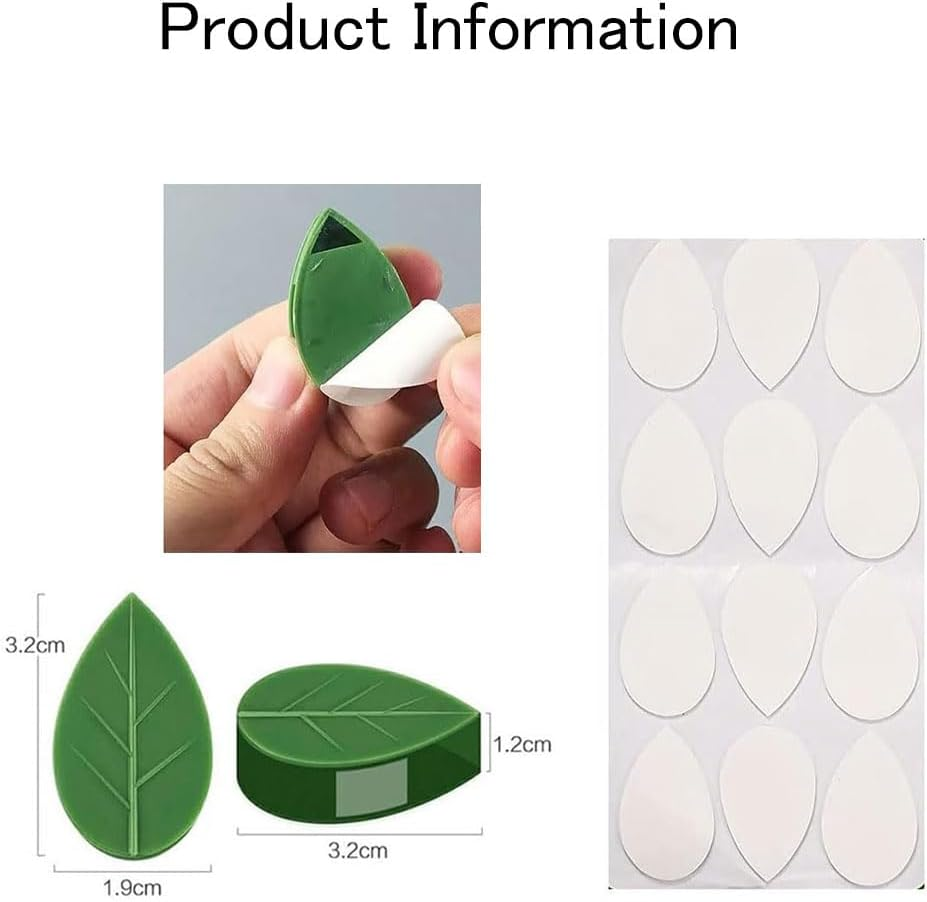 30 Pieces Plant Climbing Wall Fixture Clips with 36 Pieces Acrylic Adhesive Sticker Leaf Fixer Invisible Wall Vines Fixing Clips Self-Adhesive Hook Plant Vine Traction for Indoor Outdoor Decoration image number 3
