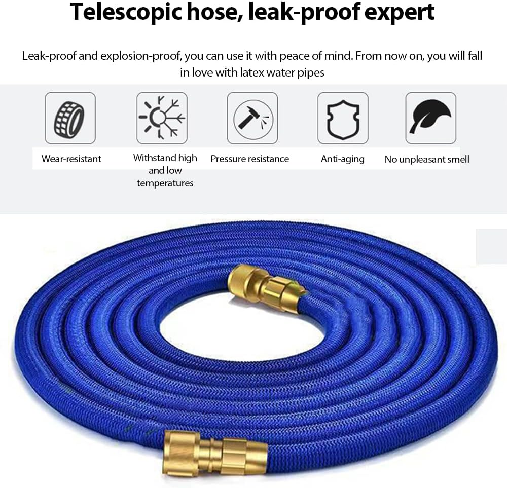 Expandable Garden Hose, Retractable Water Hose, Lightweight Water Pipe, Flexible Expanding Hose, High Pressure Water Gun Cleaning Kit, Flexible Outdoor Hose