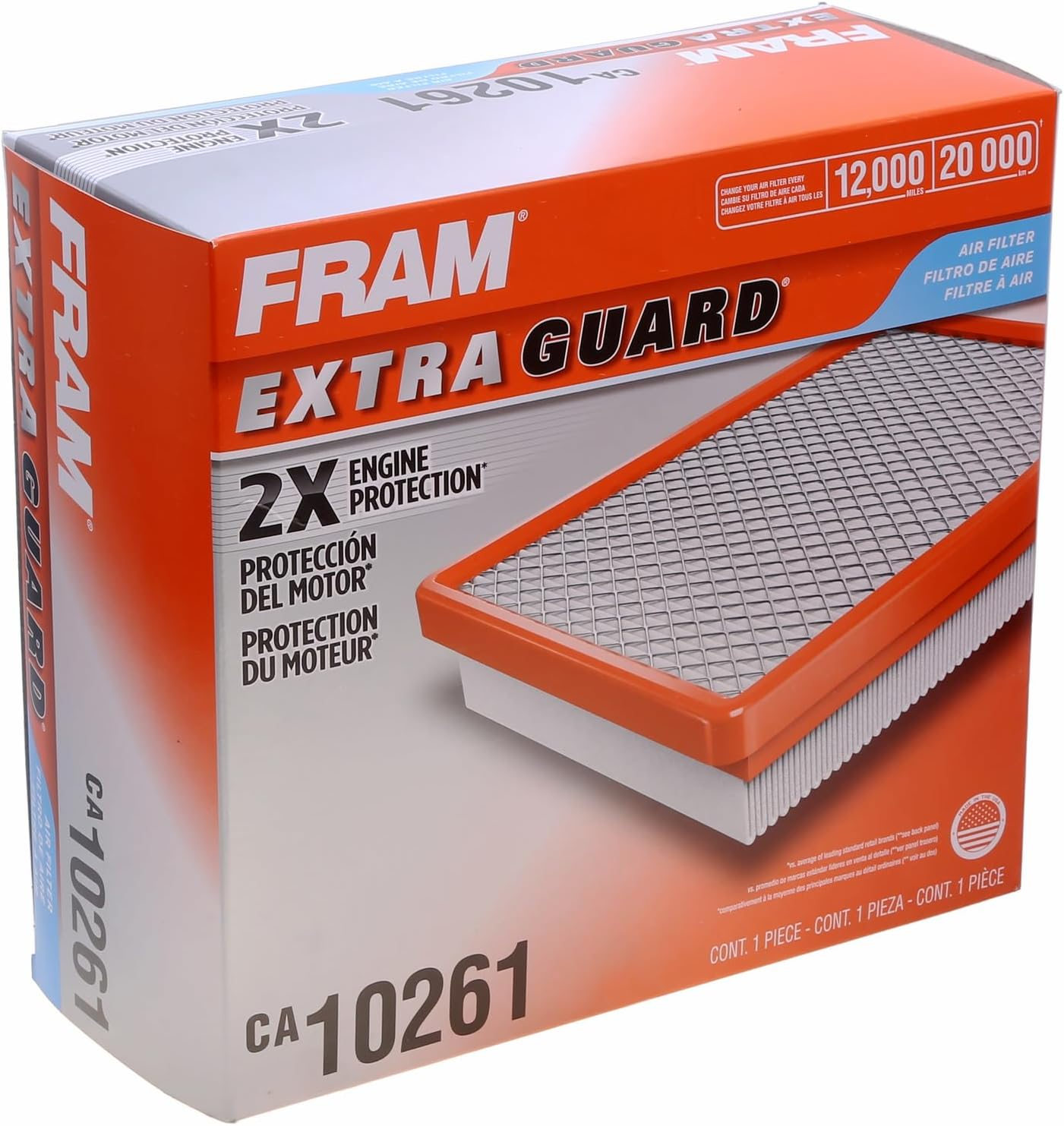 FRAM Extra Guard CA10261 Replacement Engine Air Filter for 2007-2022 Dodge Ram 2500-5500 (6.4L & 6.7L), Provides up to 12 Months or 12,000 Miles Filter Protection image number 5
