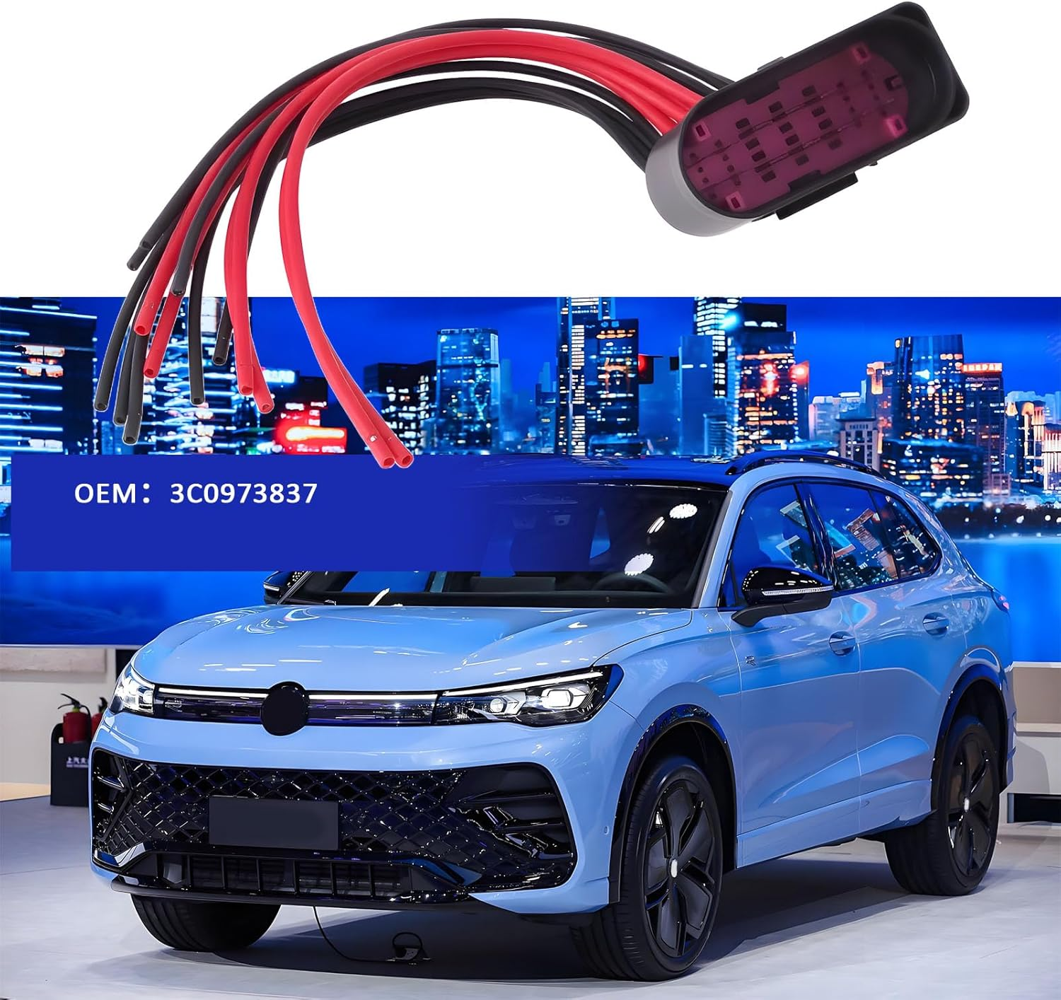 Ecsing 14Pin Headlight Connector Plug Harness 3C0973837 Compatible with Audi Compatible with VW image number 6