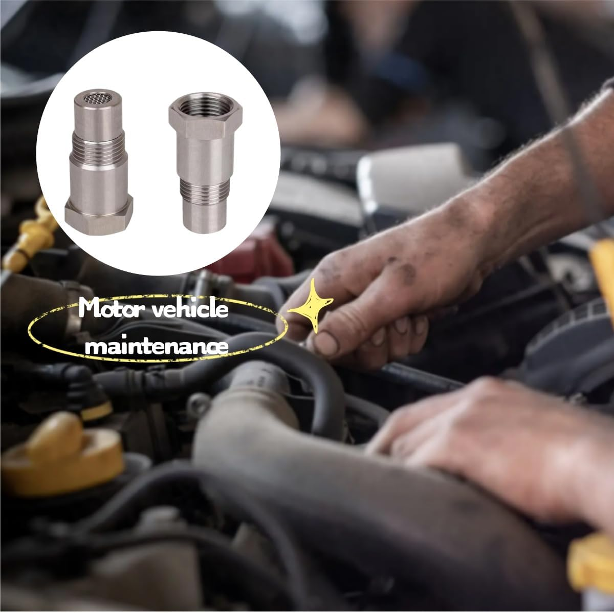 Guoguiming 2PCS M 18X1.5 Oxygen O2 Sensor Spacer Adapter, Easy Installation for Car Owners & Mechanics, Adapter - Automotive Tools Equipment, Catalytic Converter Fix Check Engine Light Accessories image number 6