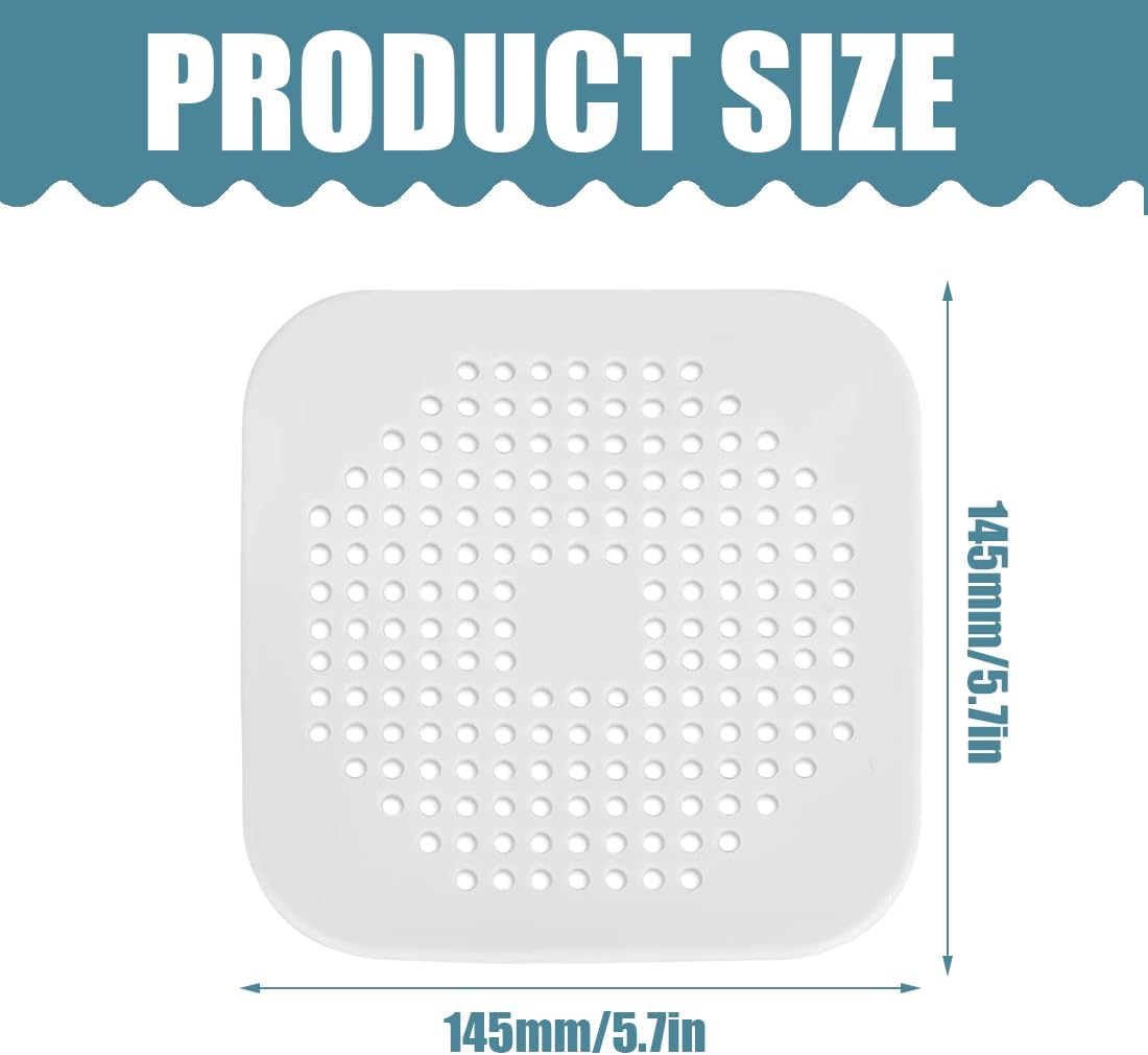 NHQZ Pack of 10 Drain Hair Catchers Made of Durable Silicone Cleaning for Bathtub and Kitchen Grey + White image number 3