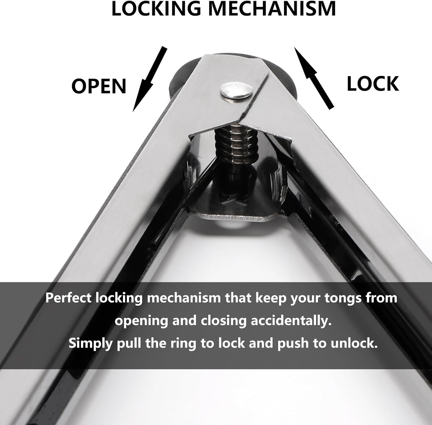 3 Pack Black Kitchen Tongs, Heat Resistant Silicone Tongs, Anti-Slip Stainless Steel BBQ Tongs, Kitchen Essentials for Cook, 7",9" and 12" image number 2