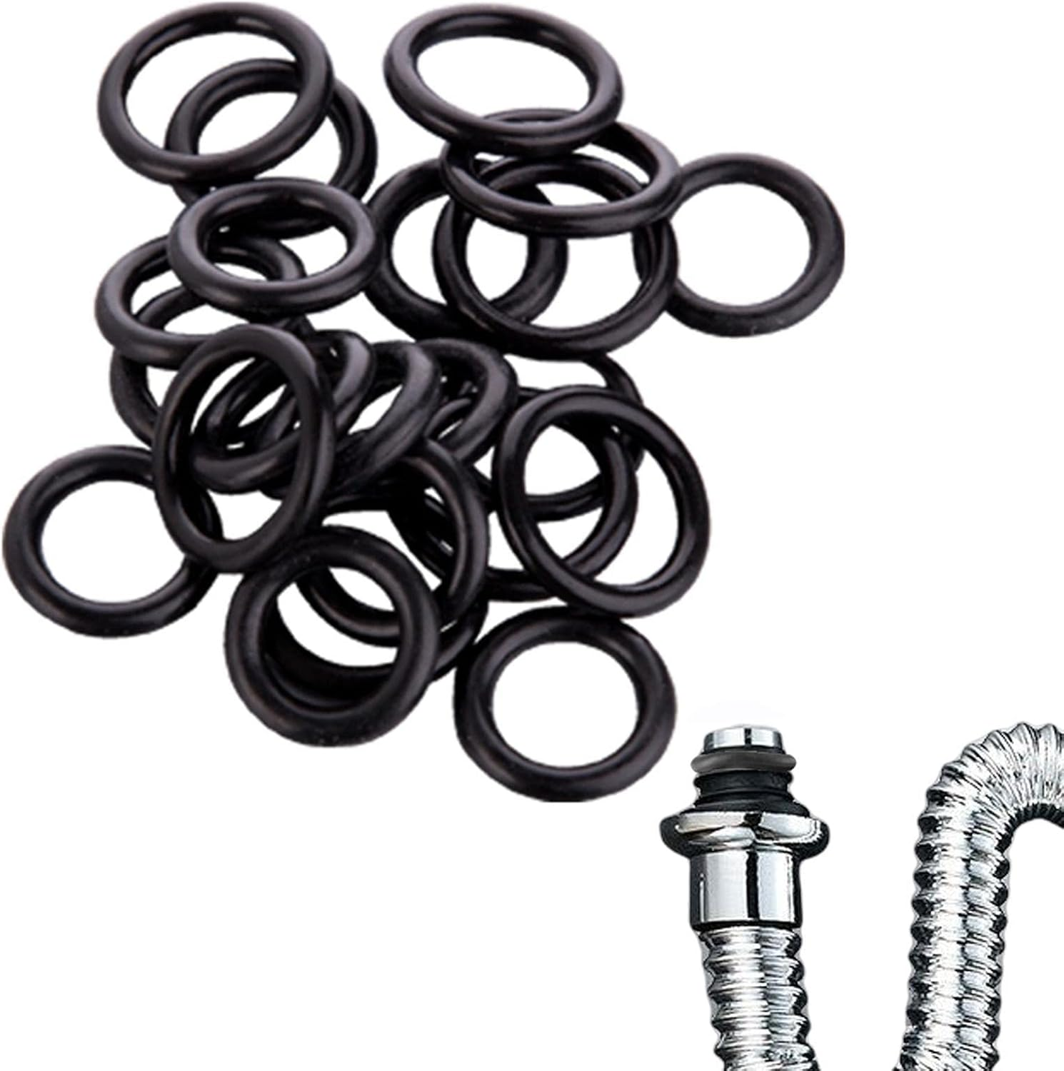 O-Gasket Kit, Black Rubber Washer Seals, O S Rubber Assorted Insulation Washer, O S Insulating Plumbing Plumber Sealing - Tap Washer image number 4