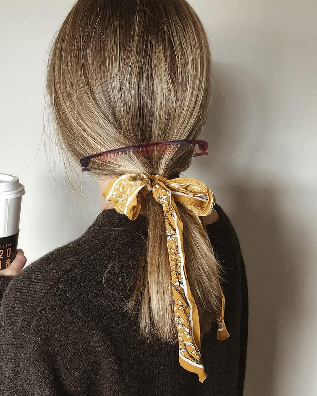 MYGLOAR 6 Pack Banana Hair Clips, Banana Hair Clips Retro Large Banana Hair Clips Hair Clips for Women, Banana Clip Hair Accessories for Women and Girls (Black, White, Brown) image number 1