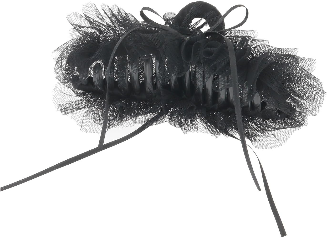 Maison De Fleur Women'S Tulle Tiny Ribbon Hair Accessory, Black image number 2