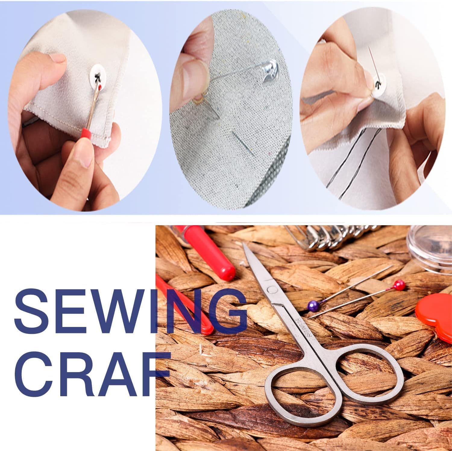 TUXWANG Sewing Kit with Sewing Accessories, Bobbins Thread, Large Format Premium Sewing, Sewing Box, Complete Sewing Kit for Beginners, Travelers image number 1