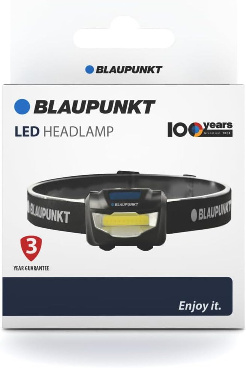 Blaupunkt LED Headlamp 200 Lumens Head Lamp Torch, 3 Light Modes, Bright & Lightweight, Water-Resistant, Long Lasting - 5 Hrs Runtime Battery Powered - Camping, Running, DIY & Emergency image number 3