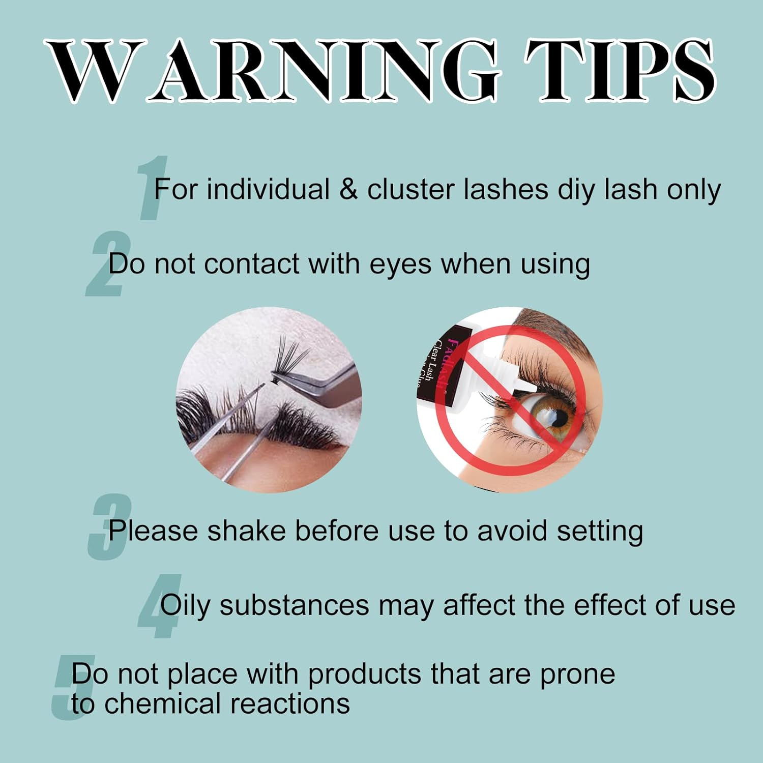 FADLASH Lash Cluster Glue Fast Drying Long Lasting DIY Waterproof Clear Lash Glue for Eyelash Clusters for Self Application image number 2