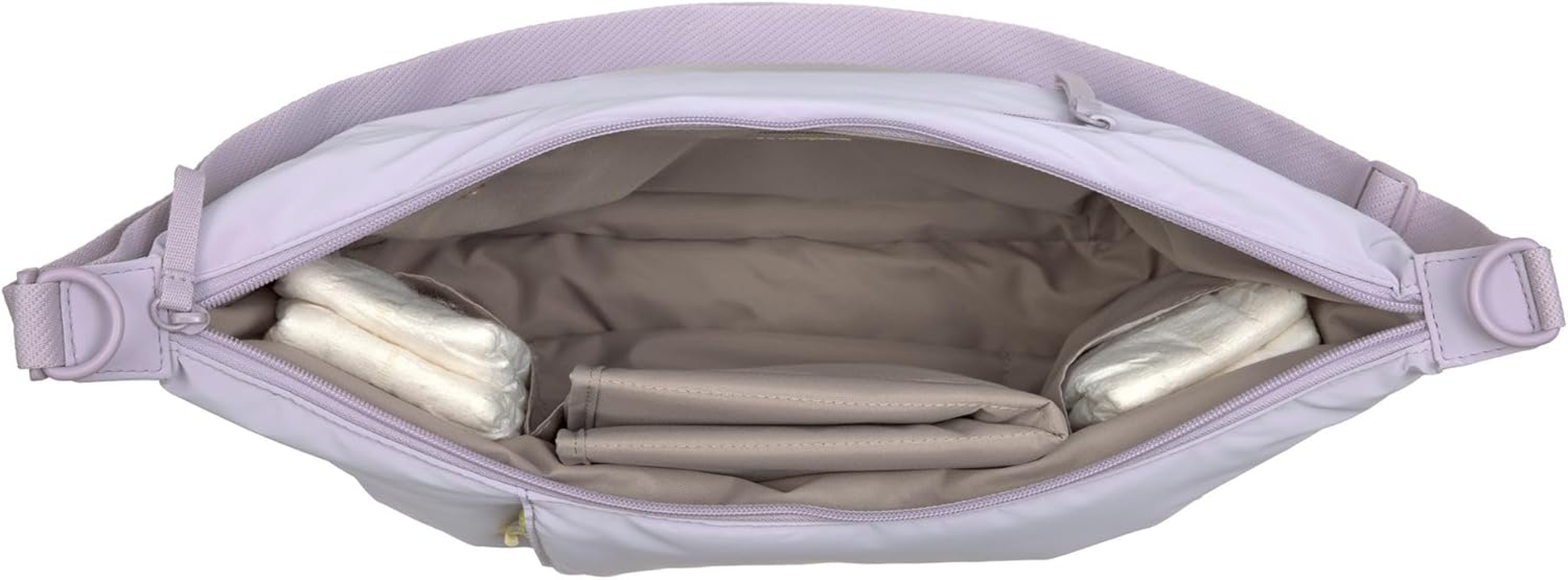 L&Auml;SSIG Baby Wickeltasche Zum Umh&auml;ngen Mit Wickelunterlage, Kinderwagenbefestigung, Wasserabweisend/Gre Lunua Bum Bag - Beige image number 5