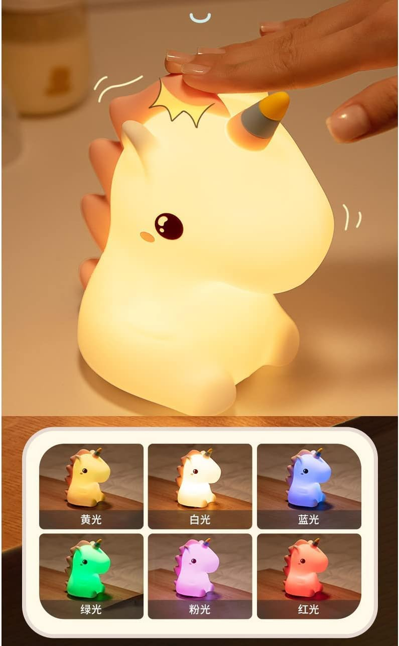 Ausale LED Unicorn Night Light for Bedroom, Unicorn Gifts For, Cute Night Lights for Kids Room, Changing Night Light Bedside Atmosphere Lighting, USB Rechargeable image number 6