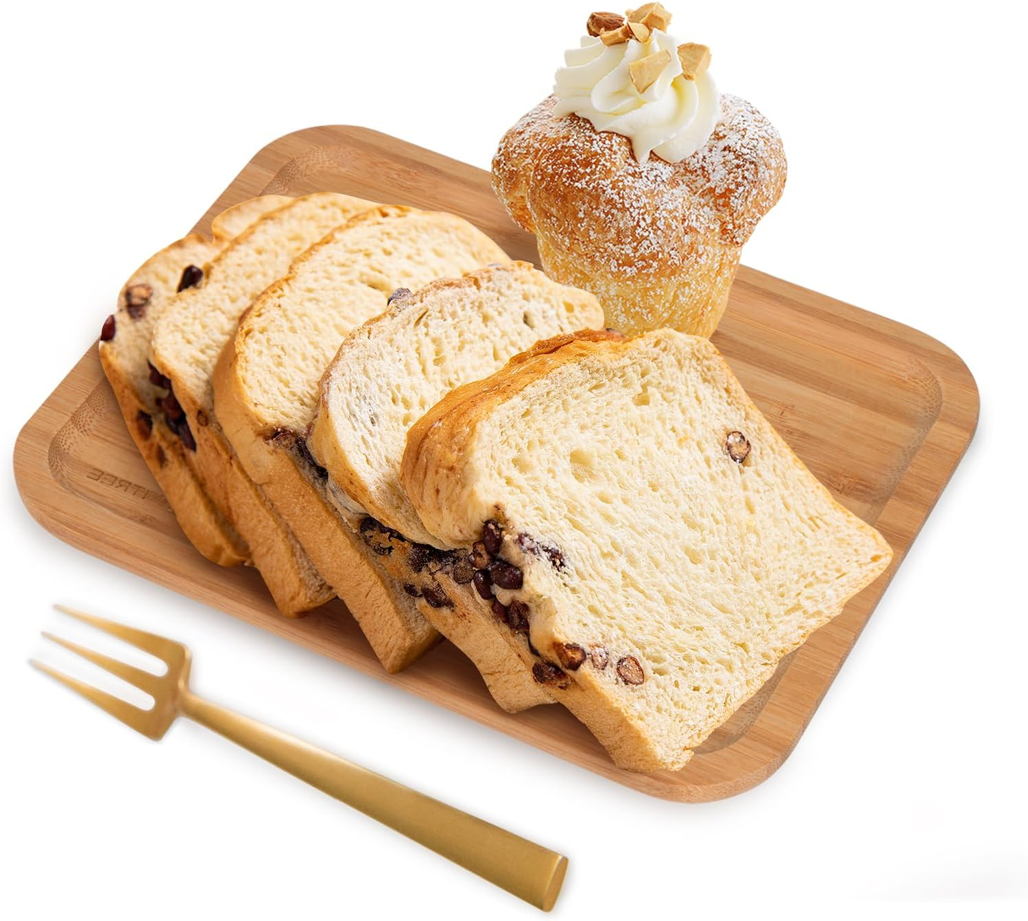 Small Bamboo Serving Tray for Food, Rectangle Wooden Tray for Eating Breakfast, Tea Coffee (24X18X1.7 CM) image number 5