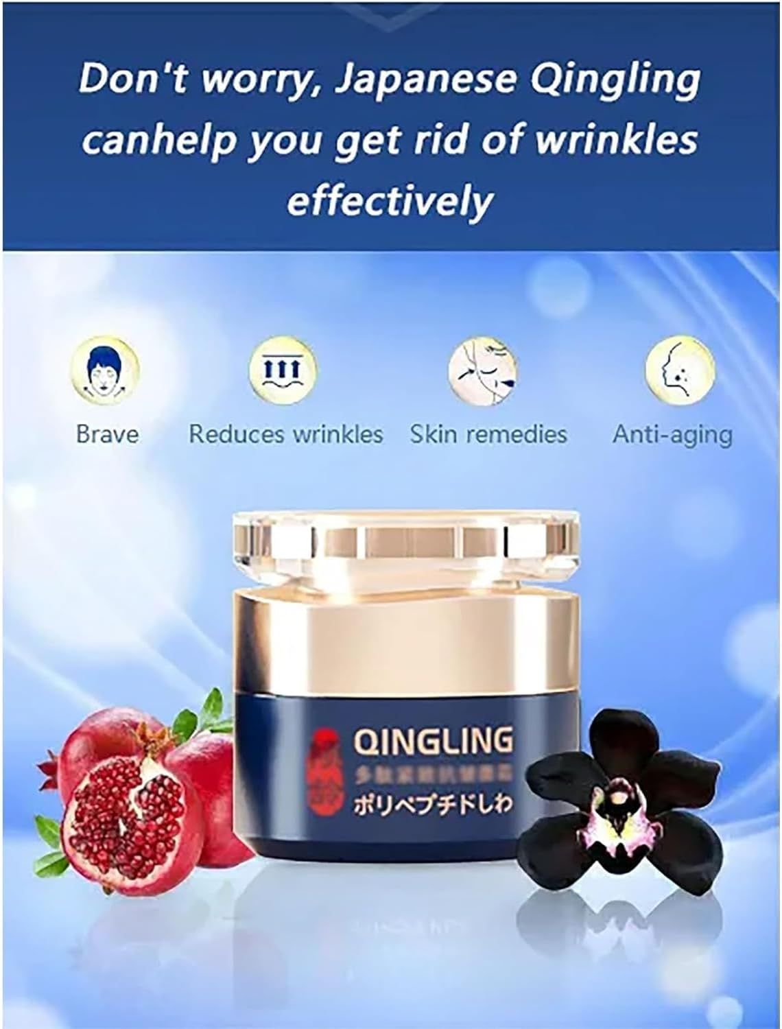 Qingling Firming Anti-Aging Treatment Cream, Japanese Qingling Anti-Aging Wrinkle Firming Cream,Qingling Facial Moisturizing Treatment Cream,Wrinkle Smoothing Cream - 3Pcs image number 3