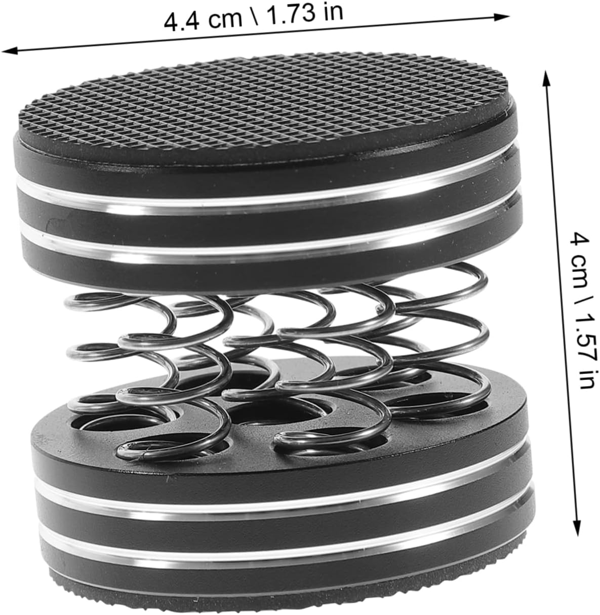 CONGARTENO 4Pcs Speaker Isolation Pads with Spring Vibration Dampers for Hifi Amplifier and Subwoofer, Black Anti-Vibration Speaker Spikes Feet for Home Audio Equipment image number 6