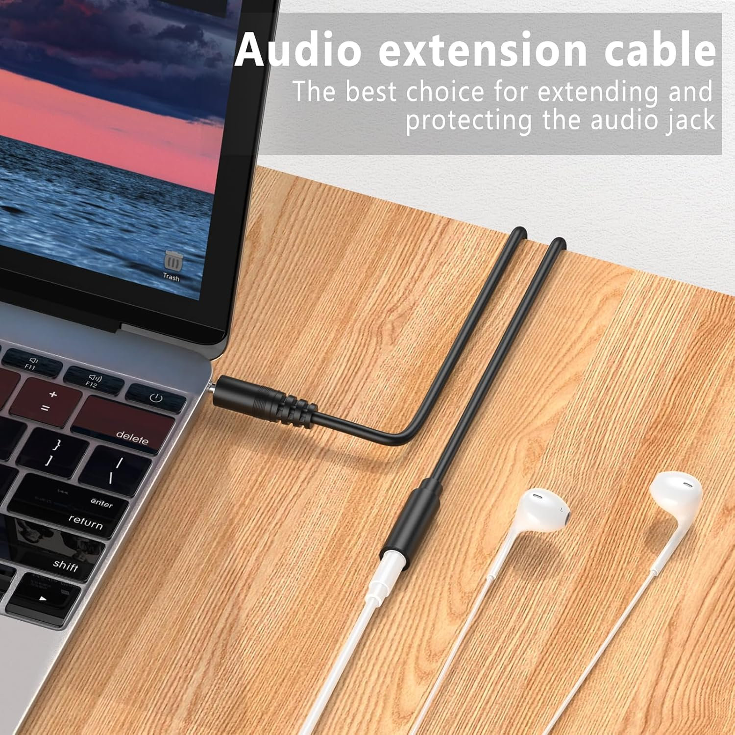 Meliya Headphone Extension Cable, 3.5Mm Extension Audiomale to Female Aux Adapter Hi-Fi Sound Stereo Extender Cord Compatible with Iphone Ipad Smartphones Tablets Media Players & More (3.3Ft/1M) image number 2