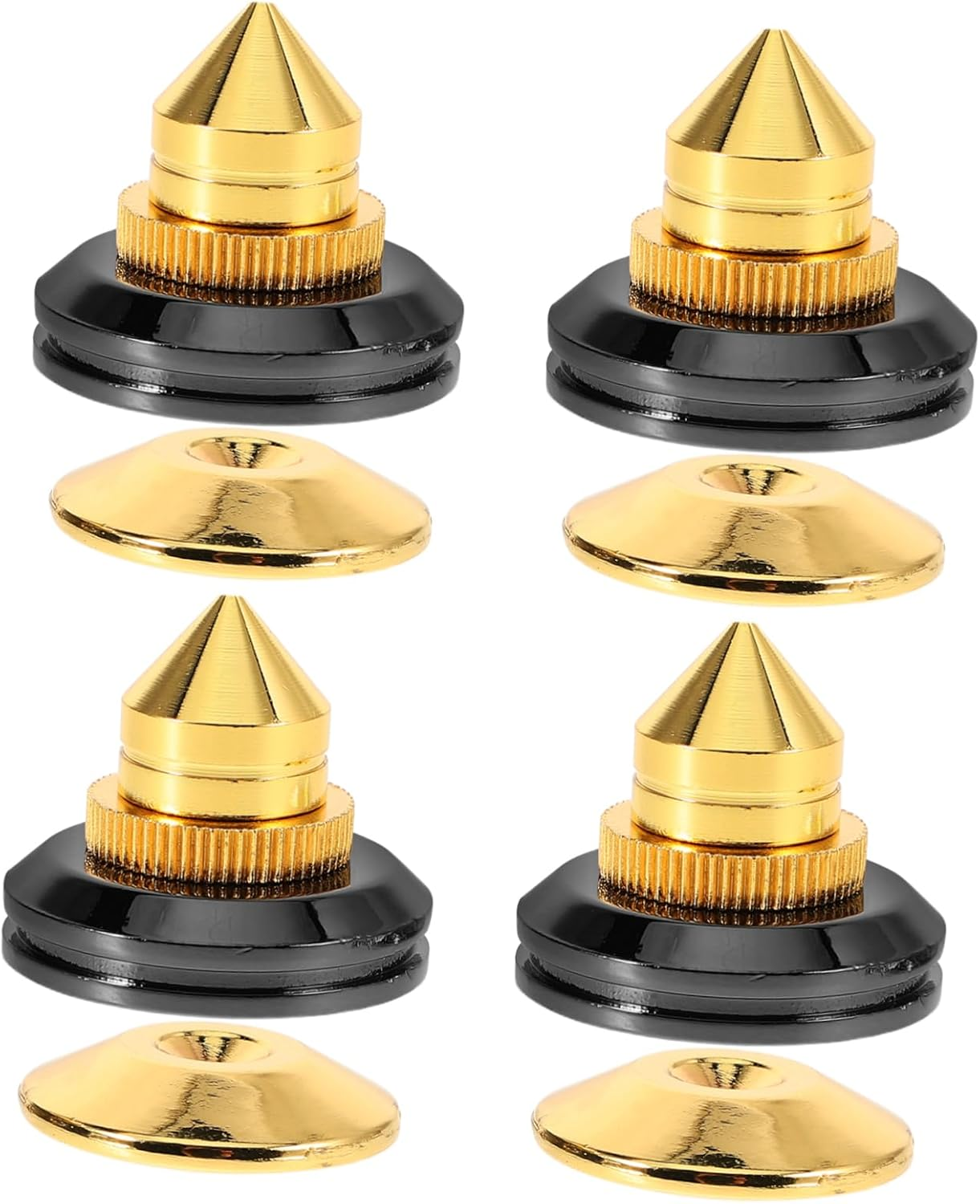 LAPYAPPE 4Pcs Sturdy Speaker Isolation Feet Shock Absorption for Home Audio Equipment Speaker Isolation Feet Spikes Pads image number 4