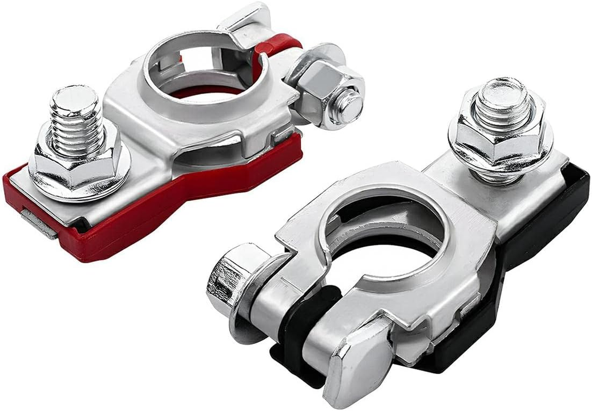 XINLIYA Battery Terminals for Nissan, Positive and Negative 1 Pair, Top Post Batteries Connectors with Plastic Bottoms, Automotive Accessories Universal for Nissan 243407F000 243407F001(2PCS)