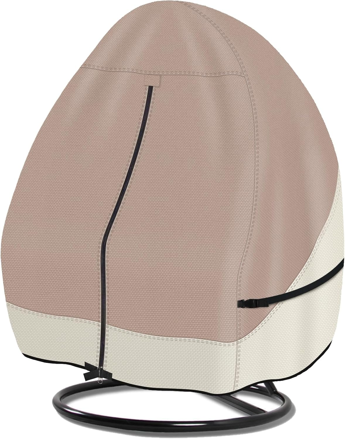 Porch Shield Patio Hanging Egg Chair Cover - Waterproof Outdoor Double Seat Wicker Swing Egg Chair with Stand Protector image number 4