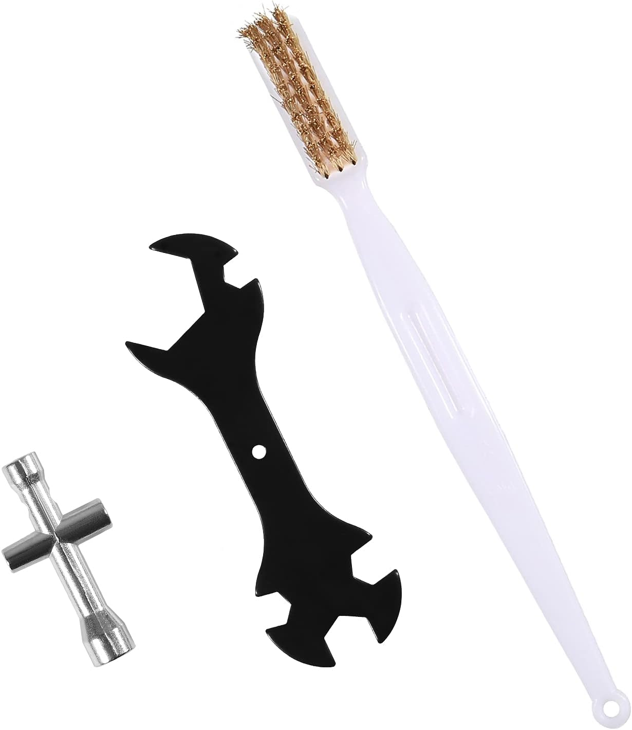 ATNSINC 6Mm 7Mm L-Shaped Hexagonal Wrench Tool for Fixed Mk8 Ender 3 for E3D Brass Nozzle Included Copper Wire Toothbrush 3D Printer Accessories (B)