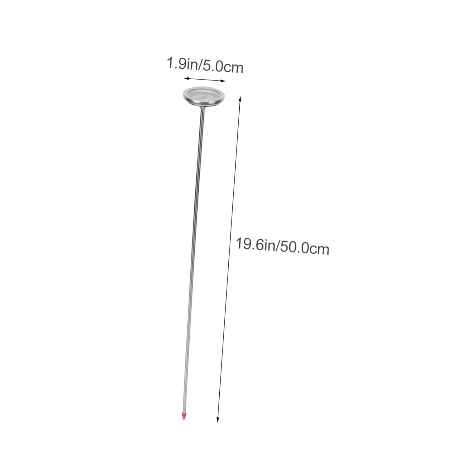 Stainless Steel Compost Soil Thermometer Extended 50Cm Probe for Gardening and Planting, Precise Soil Temperature Detector 10 to 100℃ 0 to 220℉, Single Pack image number 5