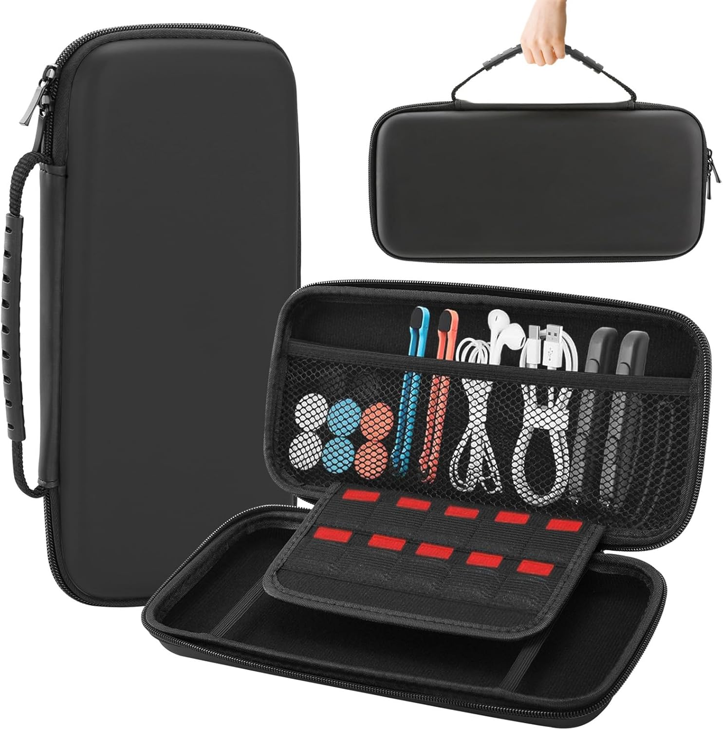 Carrying Case Compatible with Nintendo Switch 2 (2025), Protective Travel Case with 10 Game Cartridge Slots for Charger and Switch 2 Accessories image number 6