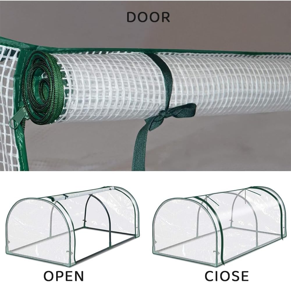 Mini Greenhouse for Indoor and Outdoor &ndash; Portable Grow Tunnel with Waterproof PE Cover, Ideal for Vegetables, Fruits, Flowers and Garden Greenhouse Planting image number 5
