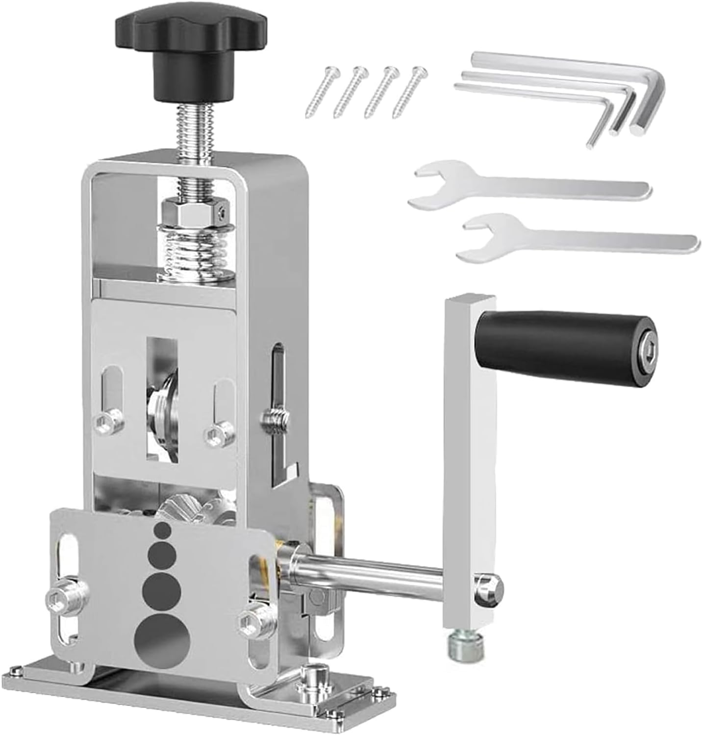 Copper Wire Stripper, Manual/Automatic Electric Wire Stripping Machine with Four Inlet Holes 3MM, 7MM, 10MM, 17MM, Cable Stripper Tool for 2-25Mm Cable image number 4