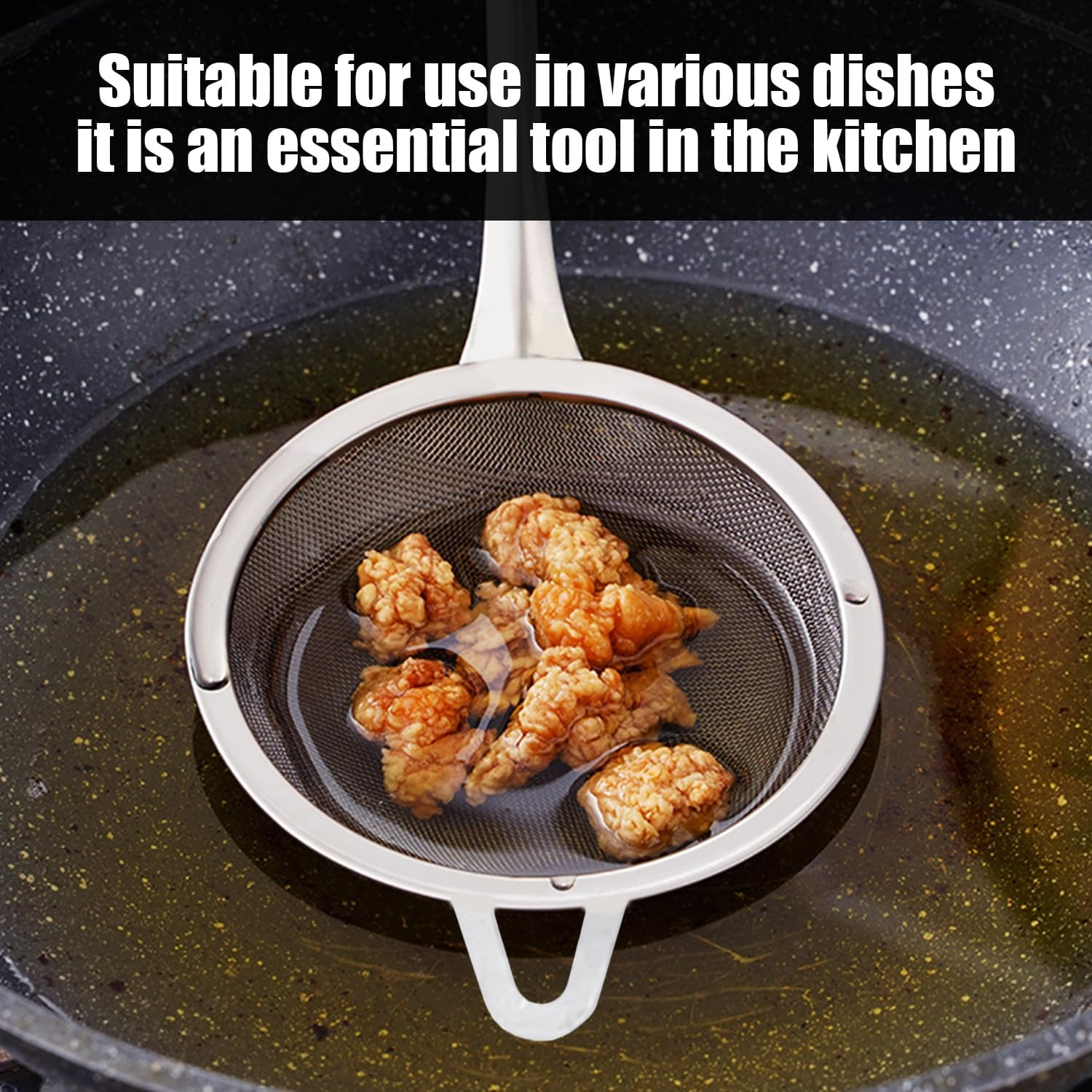 2 Tea Strainers, 2 Small Cleaning Brushes, Fine Mesh Tea Strainer, Mesh Strainer, Strainer with Metal Handle, Extra Fine Tea Strainer, Coffee Filter, Non-Slip Fine Mesh Strainer image number 3