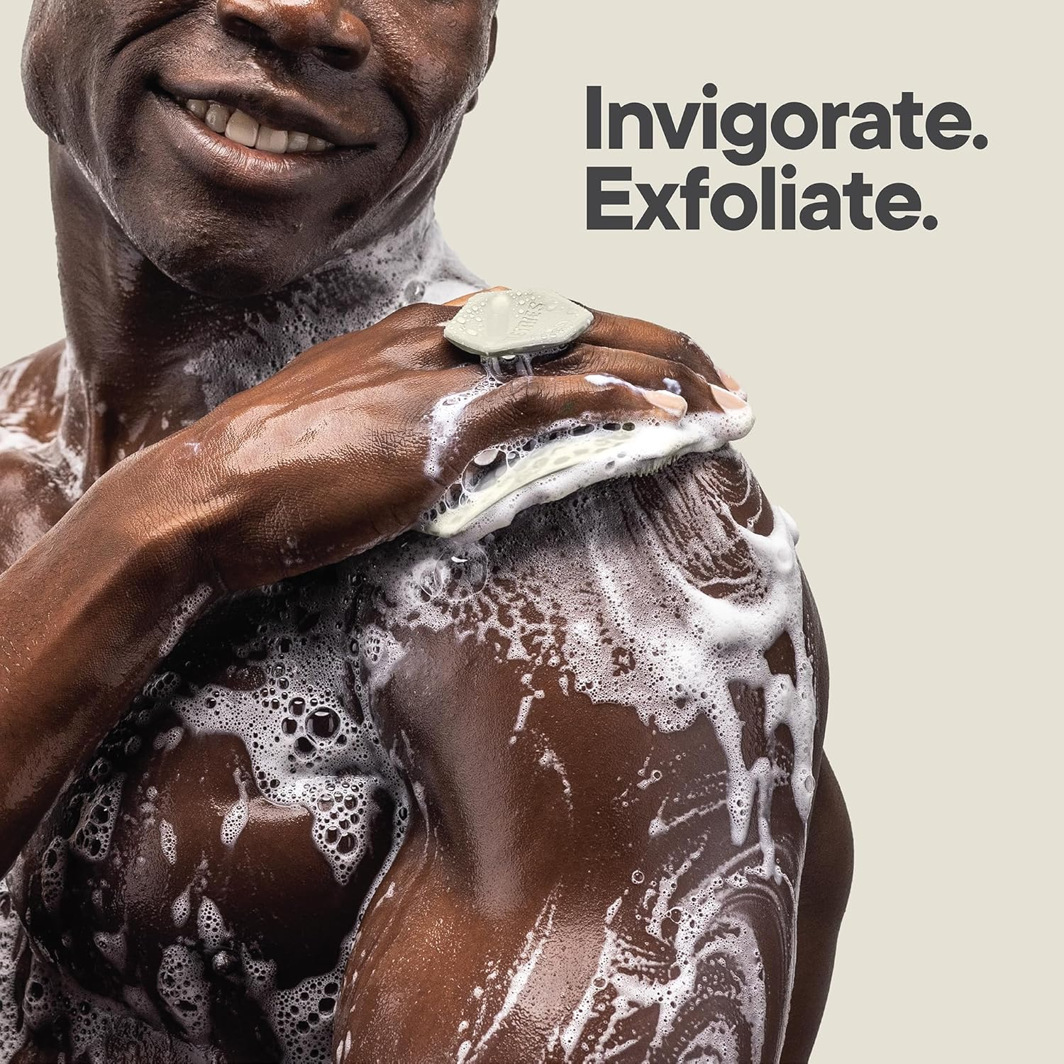 TOOLETRIES Body Scrubber 2.0 &ndash; Premium Silicone Scrubber for Cleaning, Exfoliating Your Skin &ndash; Extra Long Lather Boosting Bristles with Ergonomic Handle, Long-Lasting & Easy to Clean - Sand image number 1