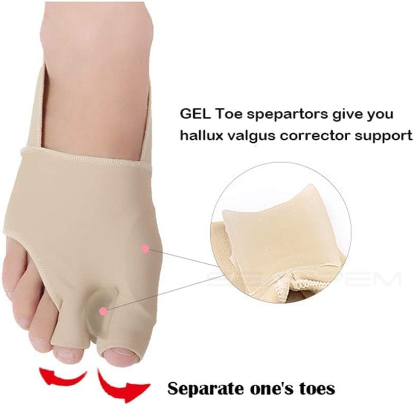 Bunion Straightener Protector Relief Sleeve W/Gel Bunion Stretchy Pads Cushioned Splint, Bunion Cushions,Orthopedic Hallux Valgus Overlapping Corrector Bootie Guard Hammer Toe Pain Aid Surgery Treatment 2 Pcs image number 6