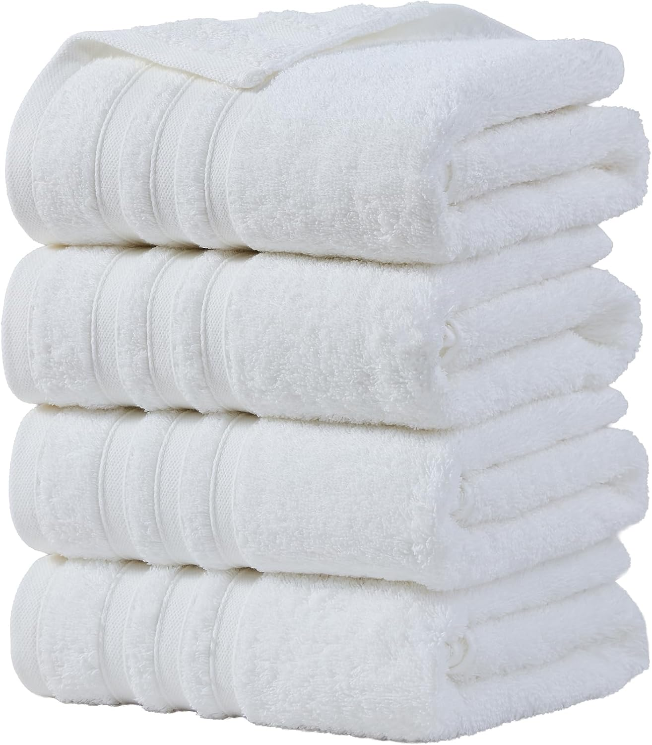 LINENOVA 100% Cotton Bath Towels 4 Pack - Premium 450GSM Soft & Lightweight Towel Set, Quick Dry & Absorbent Bathroom Towels, Ideal for Hotel, Spa and Gym Use (65X130Cm, Charcoal)