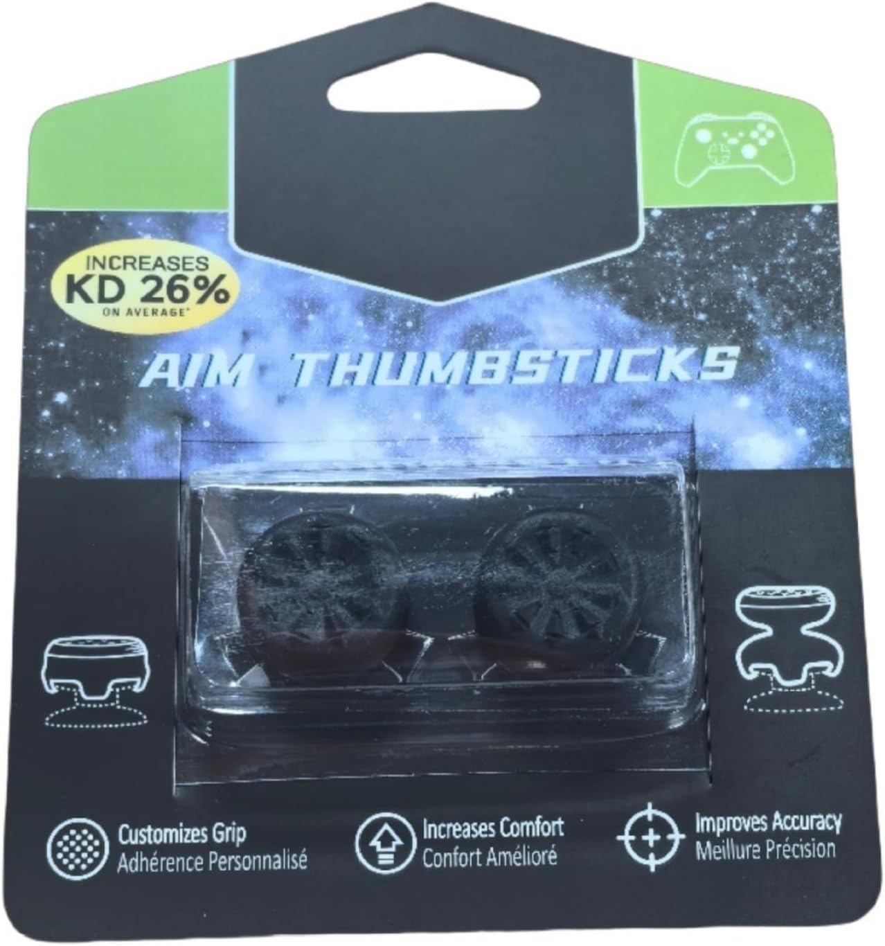 2 Pairs Black & White Non-Slip for PS5 Thumb Grips, Silicone Joystick Caps for PS5/PS4 Controllers, Controller Accessories to Improve Grip & Control image number 4