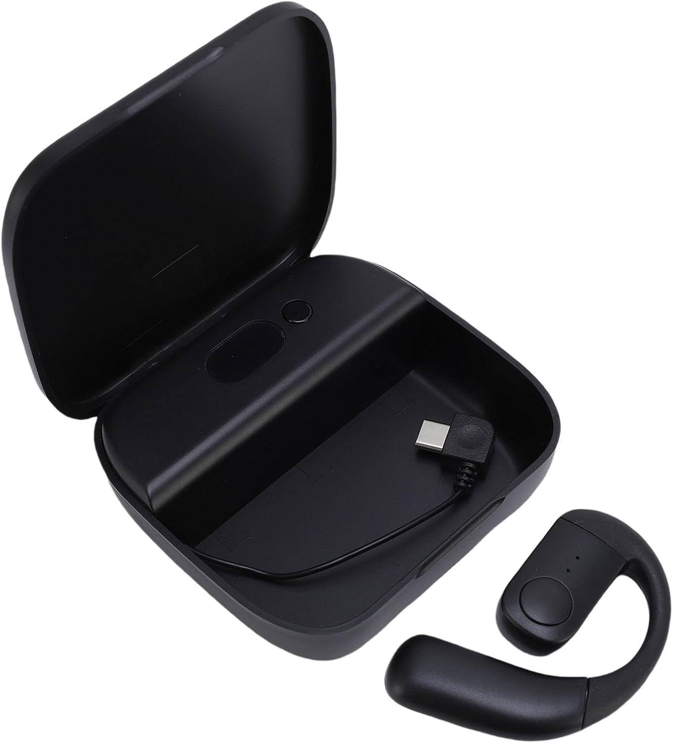 Jiawu Earbud Long Battery Life Wireless Earphone HD Clarity Business Universal Left Right Ear Black Belly 1 Set for Business People