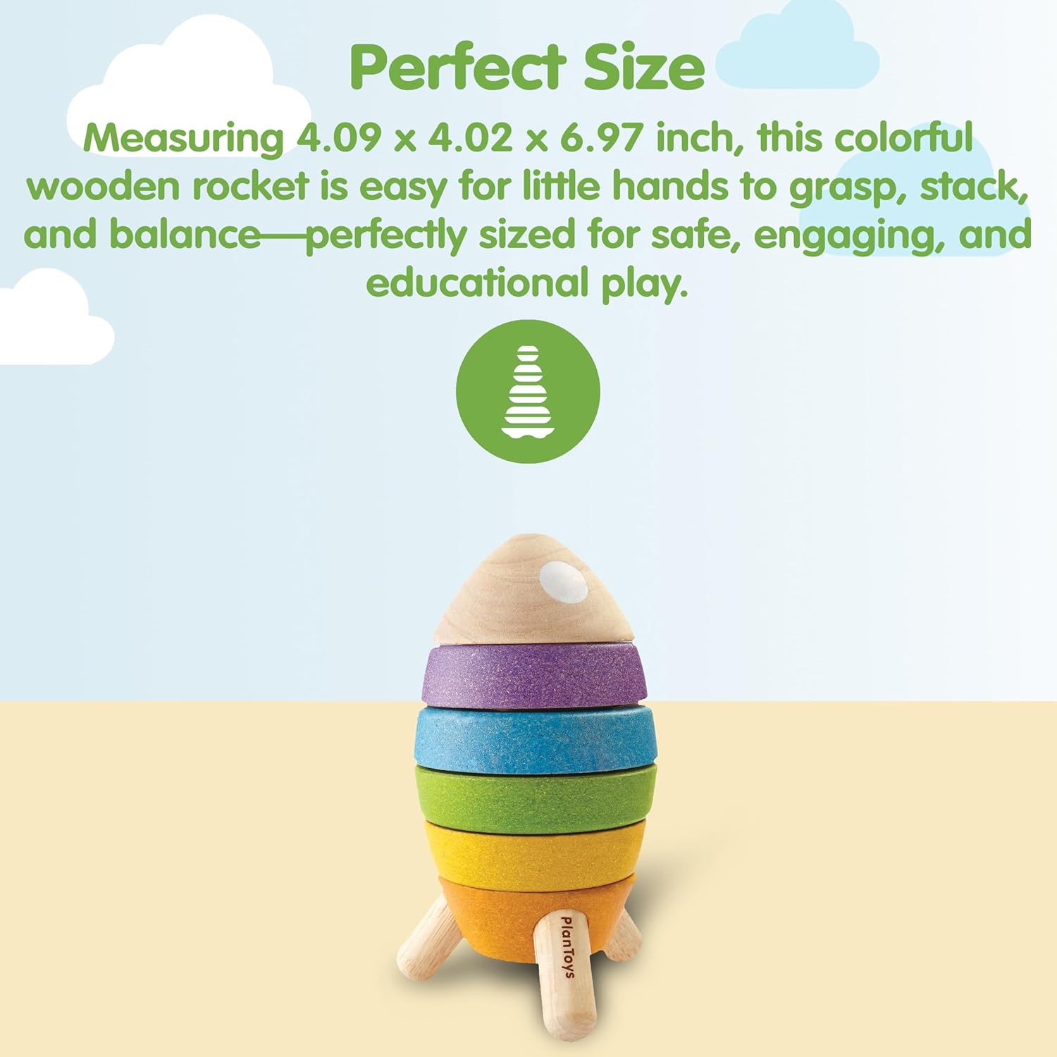 Plantoys - Stacking Rocket - Multicolor image number 5