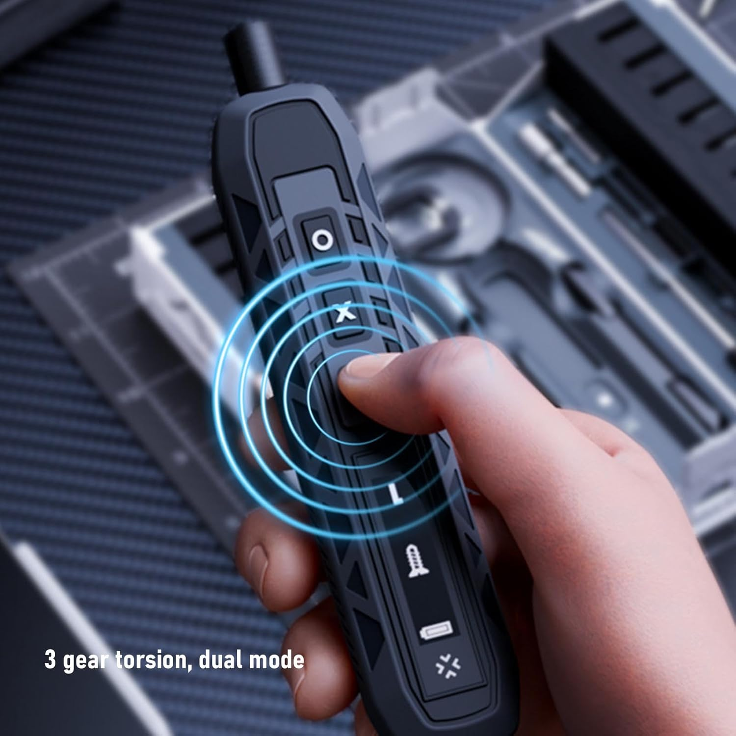 Electric Screwdrivers Set, 180 in 1 Cordless Screwdrivers with 163 Magnetic Precision Bits, Rechargeable Power Repair Tool Kit for Phone Laptop Camera Watch Computer image number 4